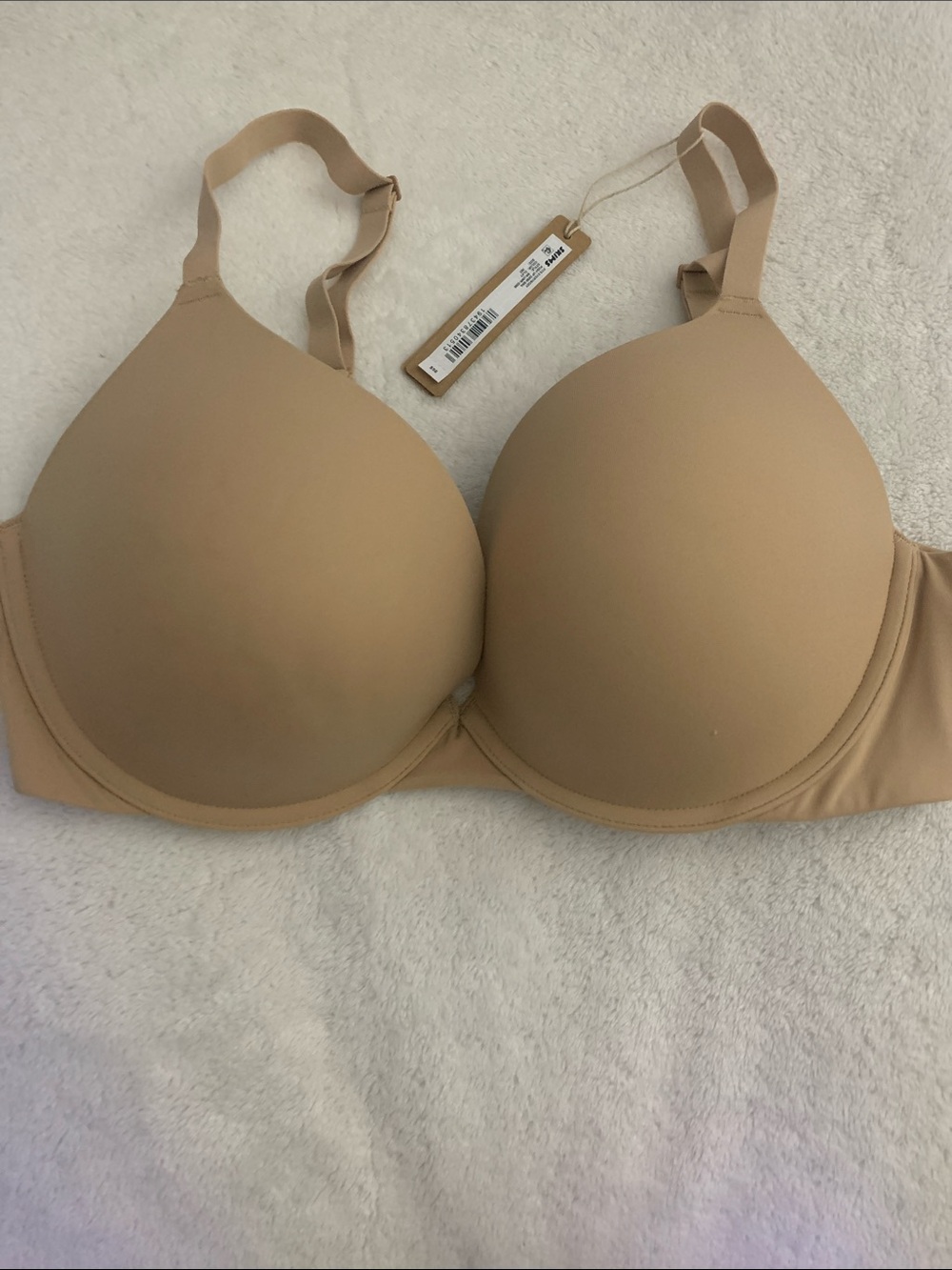 SKIMS FITS EVERYBODY PUSH UP DEMI BRA-CLAY 38D BNWT MSRP $58.00
